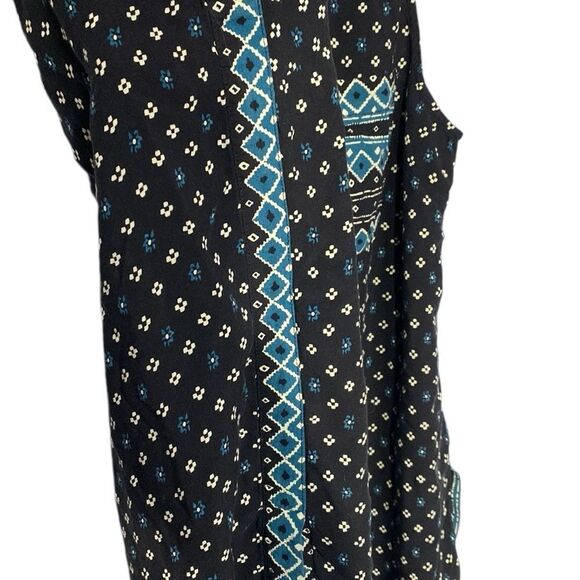ANTHROPOLOGIE Sleeveless Tunic Button Down Aztec Southwestern Blouse - Picture 5 of 11